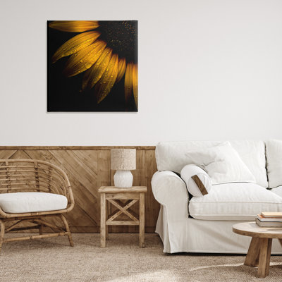 Sunflower Detail with Droplets Canvas, design by Brian Carson Photography