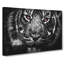 Tiger with Yellow Eyes in Abstract - Wrapped Canvas-55303751
