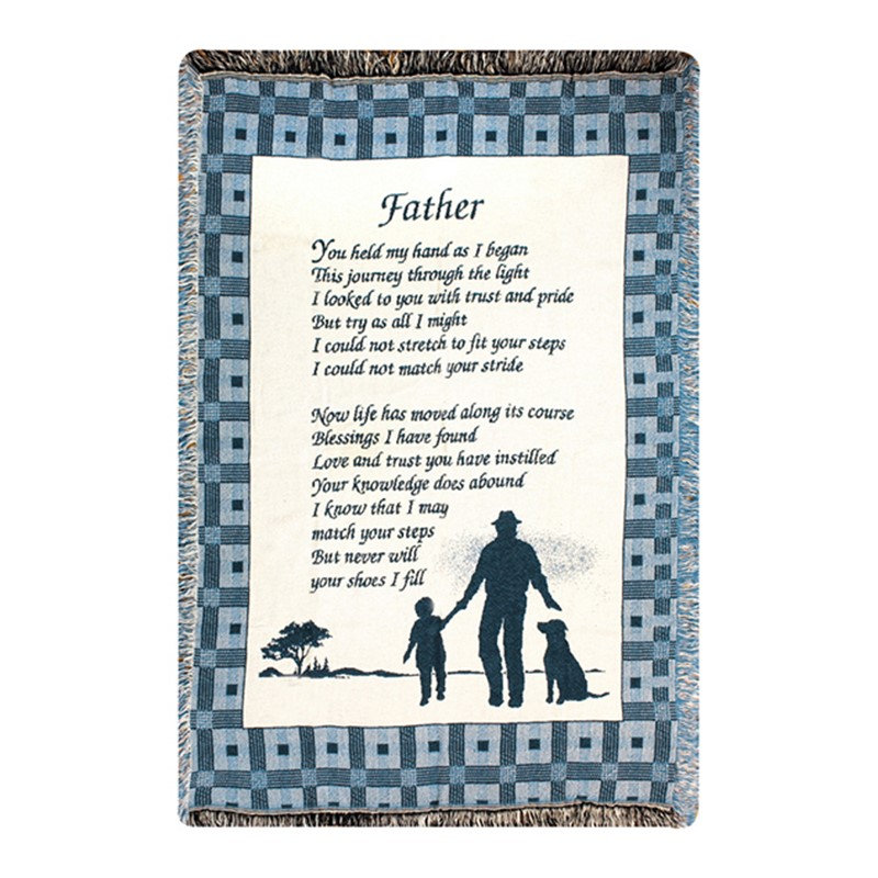 Jeté en coton manuel 2 couches 46 x 60 pouces Father You Held Me Manual Woodworkers & Weavers