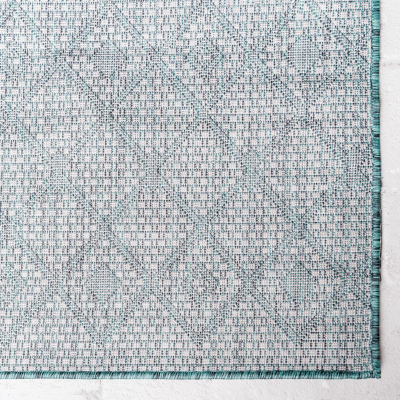 Tapis d'extérieur couleur vert pâle, Carré 10 pi 8 po