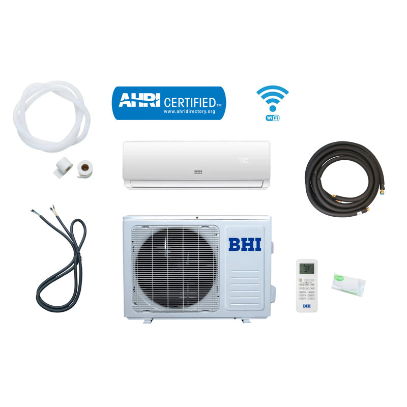 12000 BTU Ductless Mini Split Air Conditioner with Heater and Remote and WiFi Control, 230