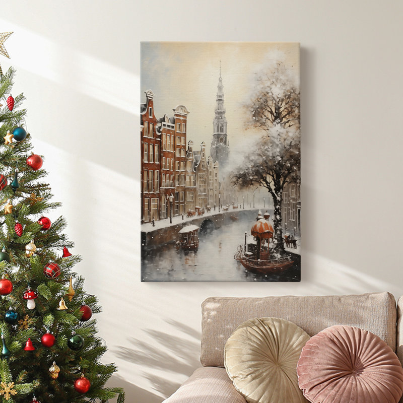 Art des Fêtes de Noël - Toile tendue avec châssis DLXIX, H 27 po x l 18 po