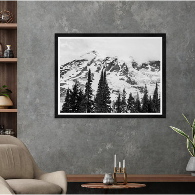 Mt. Rainier Treetops " Mt. Rainier Treetops In Black & White " by Tim Klein