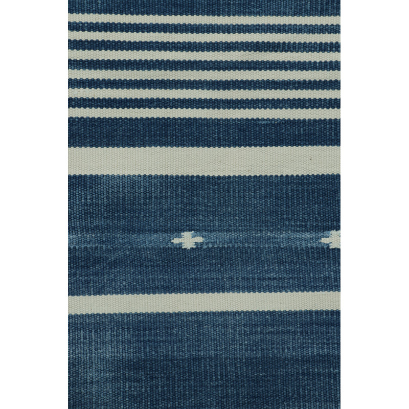 Kilim & Flat Weave Hand Woven Kilim Cotton Striped Area Rug, Rectangle 10' x 14'