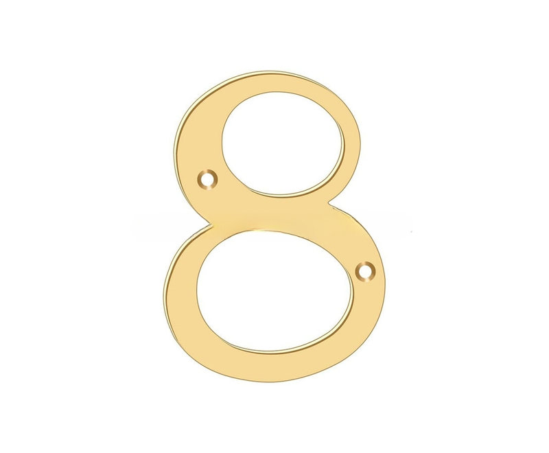Chiffres en laiton massif de 6 po Deltana, Antique Nickel