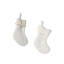 12 Piece Fabric Christmas Hanging Stocking Ornaments