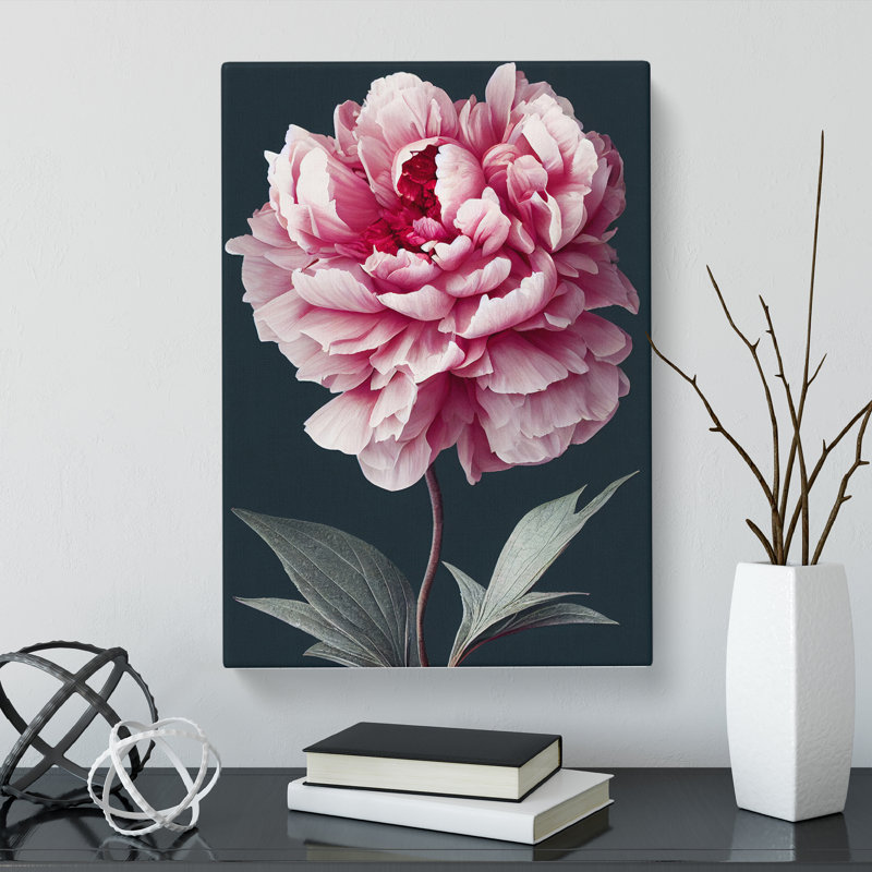 Pittsford Peony Flower Portrait - Wrapped Canvas, 50cm H x 35cm W x 3cm D