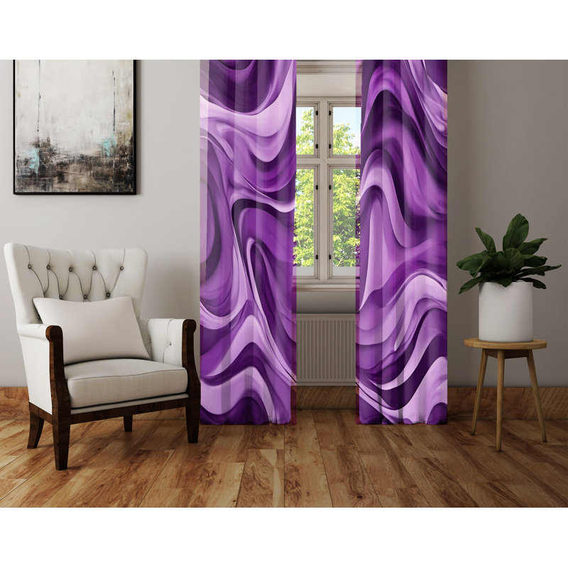 Semi Sheer Curtain Pair, 40" W x 52" L