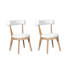 Gideon Modern Upholstered Dining Chairs with Rubberwood Legs