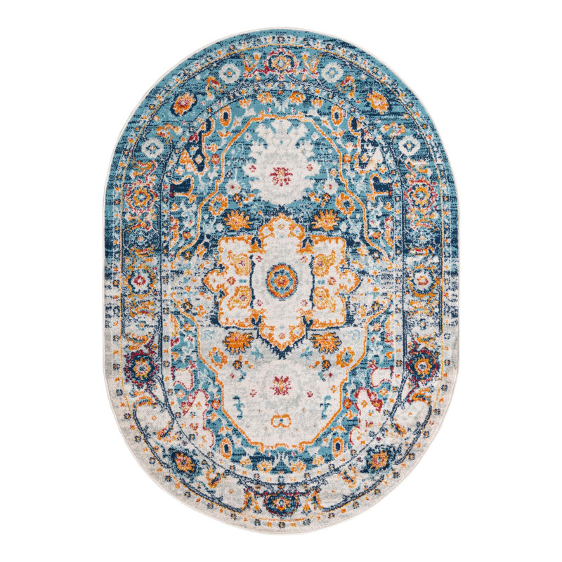 Hageman Oriental Indoor Rug, Oval 5'3" x 8'