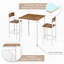 Ensemble de table de bar 3 pièces, ensemble de table de salle à manger à hauteur de comptoir industrielle, chaises et pieds en acier-1962373691-1962373692