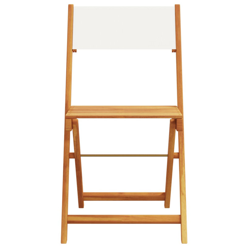 Quiara 2 - Person Wood Patio Dining Set with, Cream White