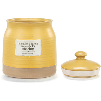 Pot de miel en grès jaune Winnie-the-Pooh