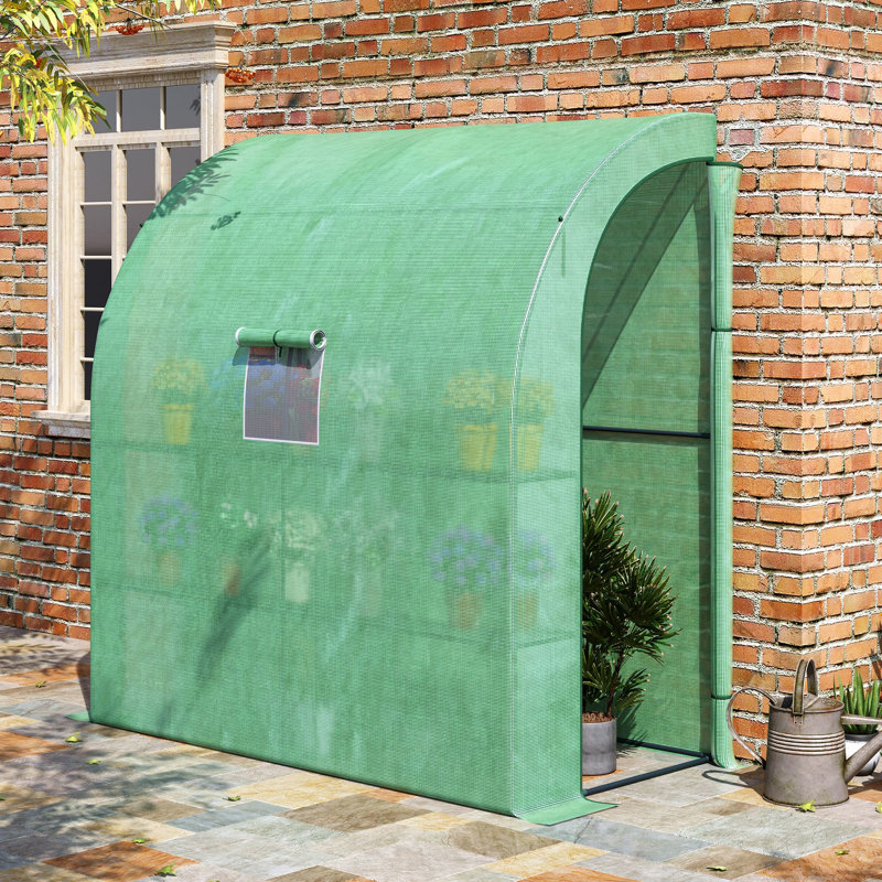 Serre de plante de 7 pi x 3 pi, couverture en PE, structure en acier galvanisé, 3 tablettes grillagées, conception sans rendez-vous pour des soins efficaces