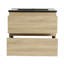 Meuble-lavabo mural 24 po avec lavabo en céramique noire, 2 tiroirs à fermeture en douceur, ensemble KD-115922408