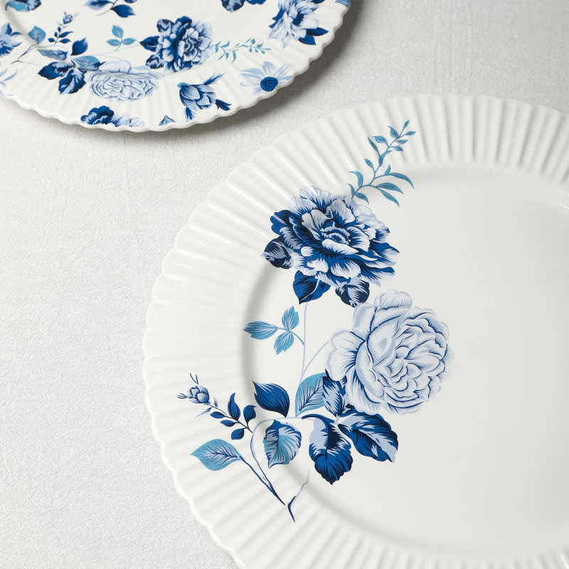 Stone Lain Fiore 8-Piece Dinner Plate Set New Bone China