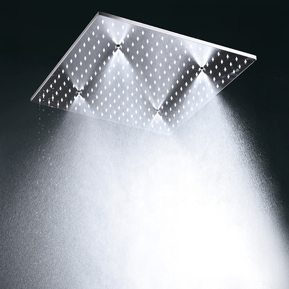 BathSelect Bolsena 20" Digital LED Ceiling Mount Rainfall & Mist Shower ...