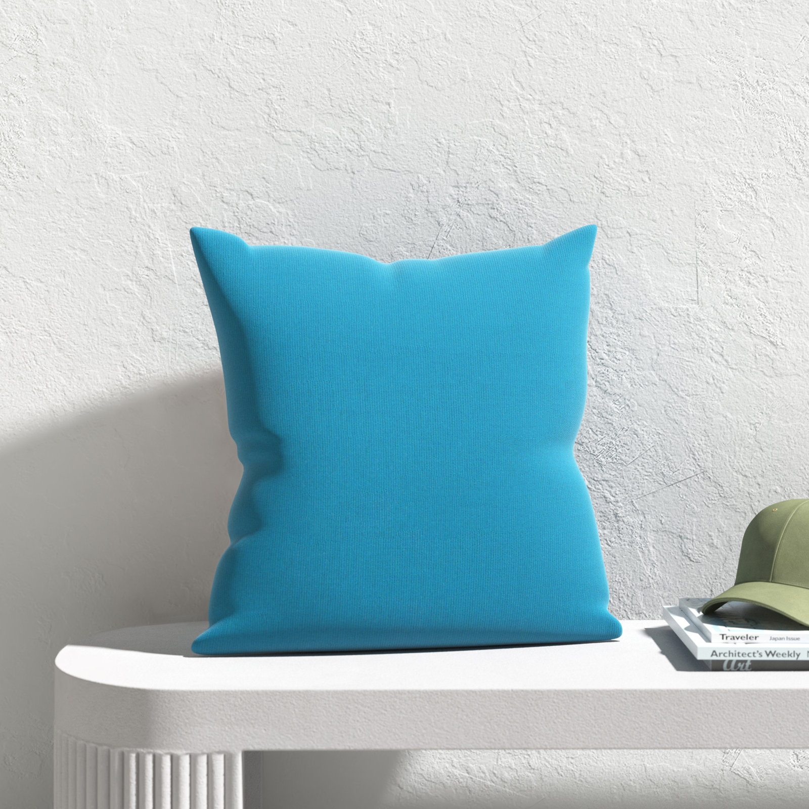 Jessica 20" x 20" Sunbrella® Throw Pillow, Seascape Turquoise