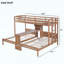 Lit superposé avec bureau intégré, tablettes de rangement et lampe de lecture, conception polyvalente 3-en-1 pour économiser de l'espace et la multifonctionnalité-554401356