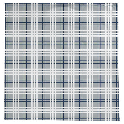 Plaid Cotton Blend Square Tablecloth