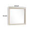 Miroir de commode Rozie, accents biseautés, bois massif brun clair 36 x 40