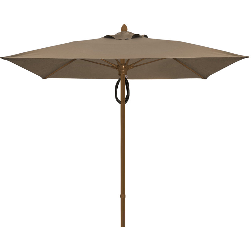 Parasol de marché carré 7,5 pi Prestige, Bronze champagne, Taupe
