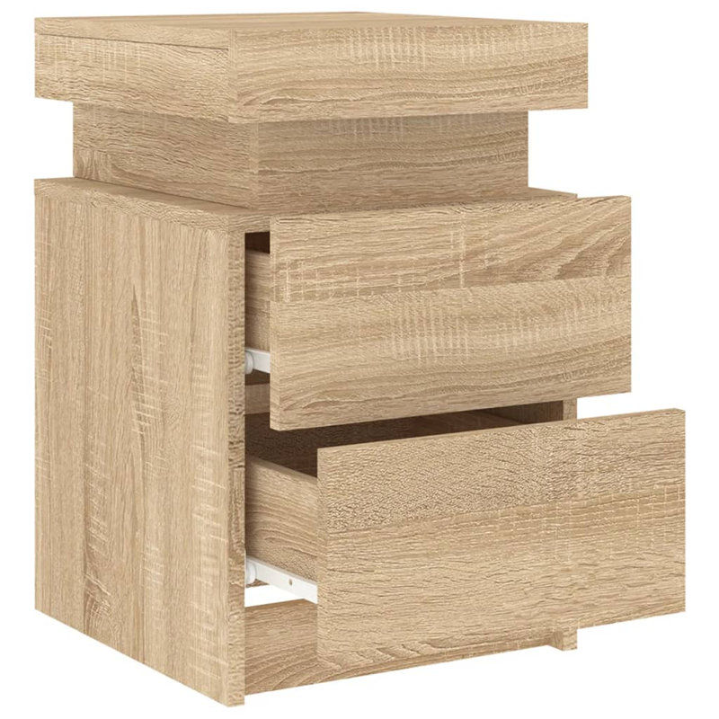 Oakhur 35cm W Manufactured Wood Bedside Table, Sonoma Oak