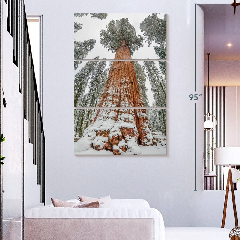 Harnek Wintry Sequoia Tree, 74'' H x 48'' W