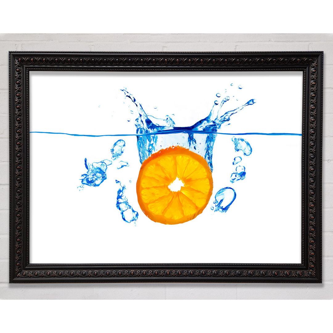 Orange Splash - Einzelner Bilderrahmen Kunstdrucke