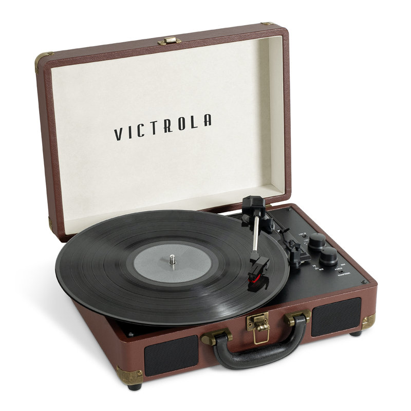 Victrola Bluetooth Suitcase Record Player With 3-Speed Turntable