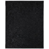 Meir Leather Chevron Area Rug