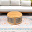 Outdoor Round Solid Wood Side Table-845829829