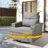 Outdoor Rattan Woven Sofa With Luminous End Table And Swivel Chair-102744627