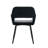 Kristina 17'' H Velvet Upholstered Metal Armchair-1812983921