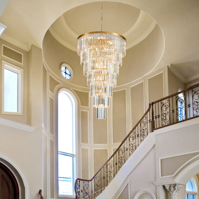 Light Dimmable Tiered Chandelier