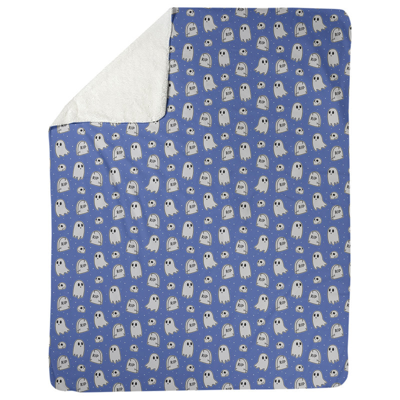 Couverture polaire Katelyn Elizabeth, l 52,5 po x L 62,5 po, Bleu