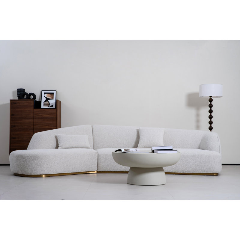 Canapé modulaire en tissu avec coussins décoratifs Kendall