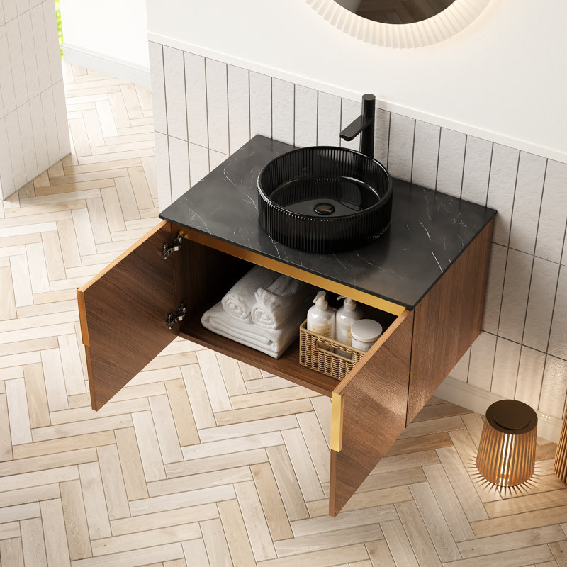 Modern 30" Bathroom Vanity & Sink, Soft Close System