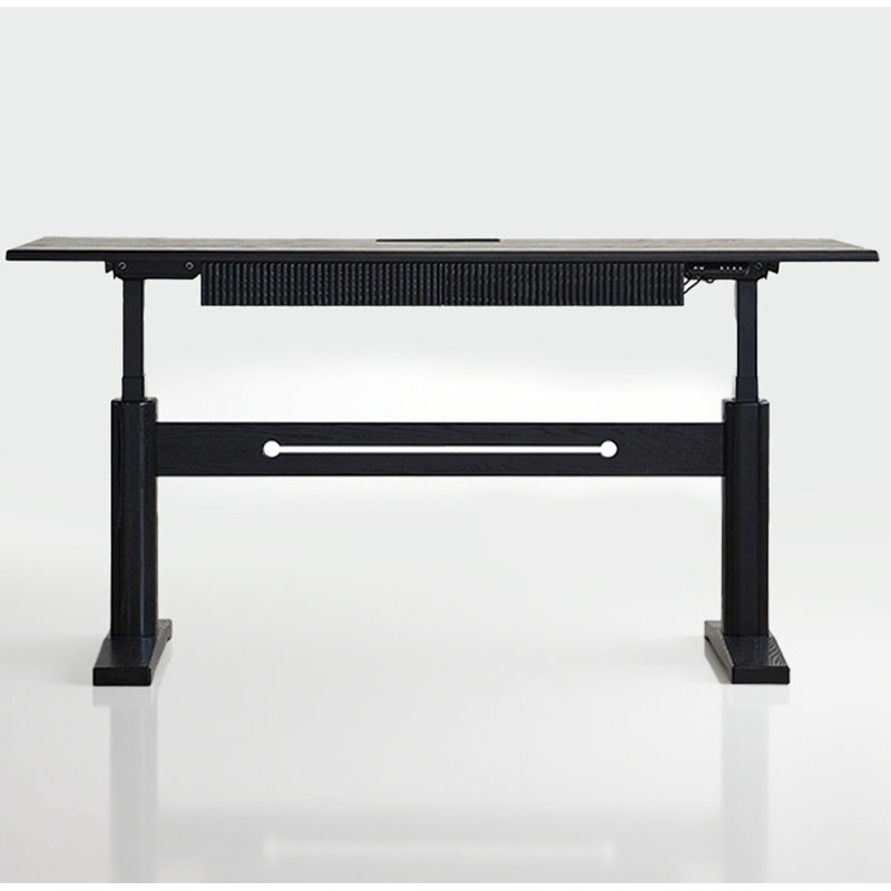 Bureau debout électrique réglable en bois massif, H 27,9 po x l 55,1 po x P 29,5 po