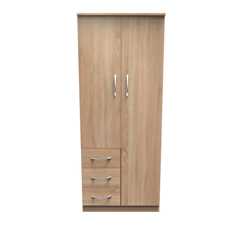 Tabathe Manufactured Wood Wardrobe, Bardolino Oak