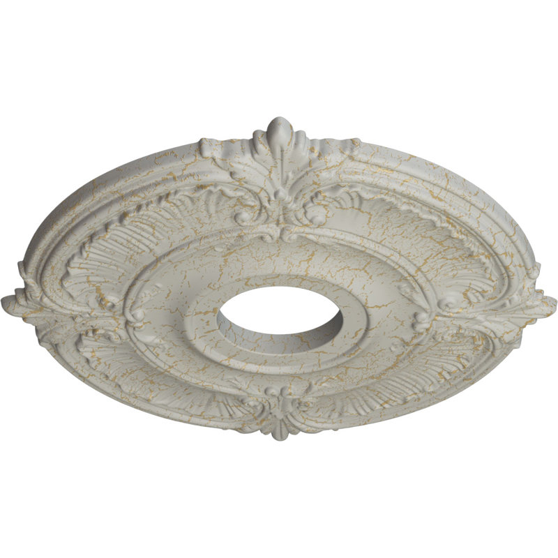 Attica 18"H x 18"W x 0.625"D Ceiling Medallion, Pot Of Cream Crackle