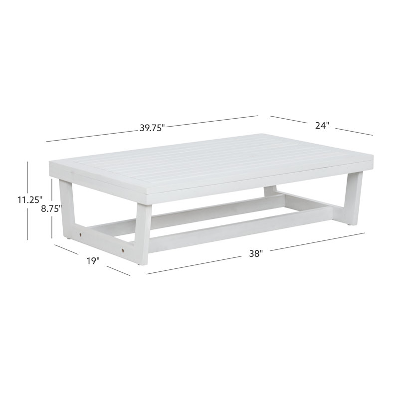 Silbury Outdoor White Cocktail Table