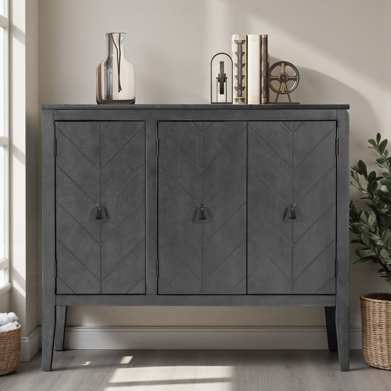 37" Sideboard with  Cabinets, Gray