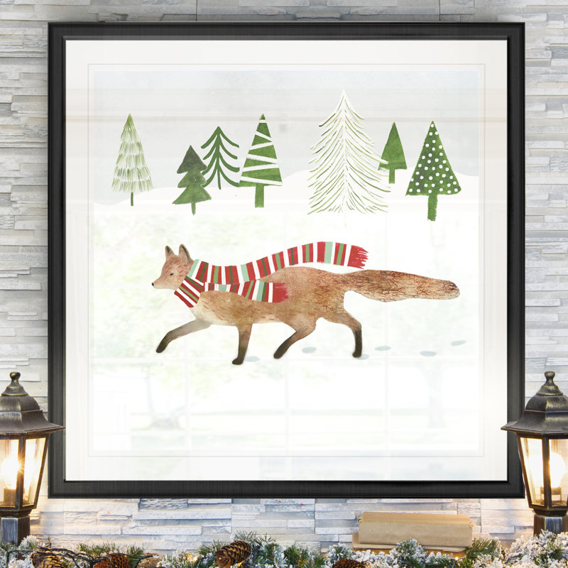 Bois de noël ii», reproduction d’art, H 17,5 po x l 17,5 po x P 1,5 po, Cadre noir