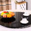 Peinture noire, plateau de table rond en verre trempé de 35,4 po d'épaisseur fiable de 3/8 po