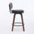 Upholstered Faux Leather Counter Height Swivel Barstools-1557093240