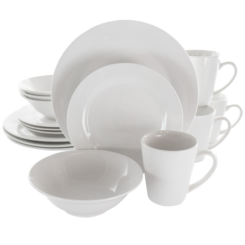 Porcelain China Dinnerware Set 16 Piece - Service for 4