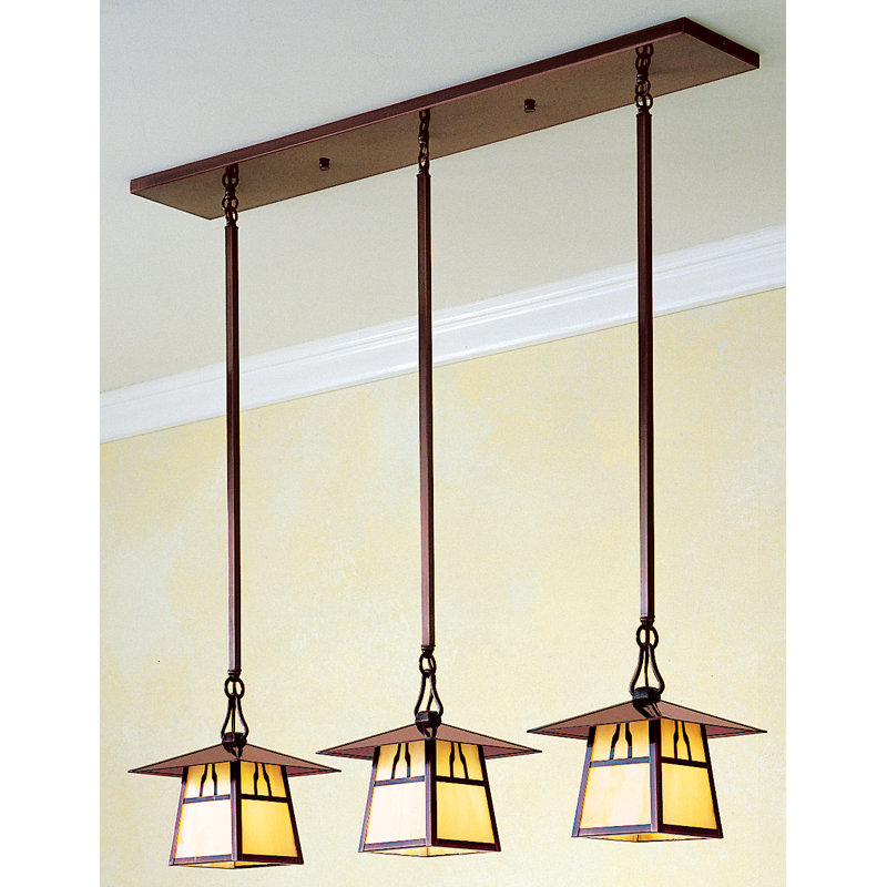 Carmel 3 - Light Pendant, Frosted, Empty, Rustic Brown
