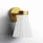 Amore 1-Light Wall Sconce Aged Brass with Pleated White Linen Shade Modern Wall Light-1088331140-1088331141