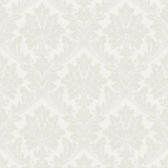 Arcadia Collection Damask Medallion Wallpaper Roll, Off-White